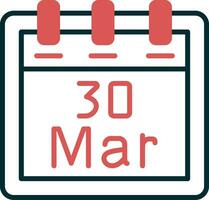 March 30 Vector Icon