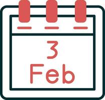 February 3 Vector Icon