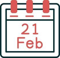 February 21 Vector Icon