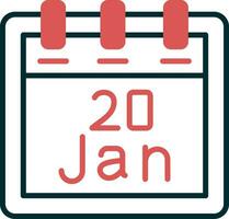 January 20 Vector Icon