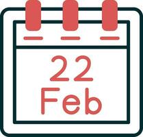 February 22 Vector Icon