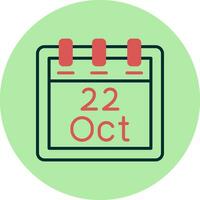 October 22 Vector Icon