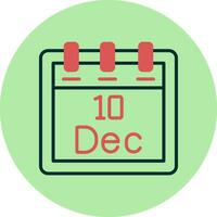December 10 Vector Icon