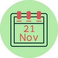 November 21 Vector Icon
