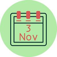 November 3 Vector Icon