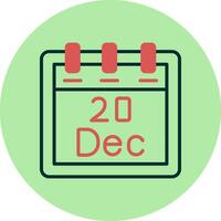 December 20 Vector Icon