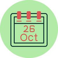October 26 Vector Icon