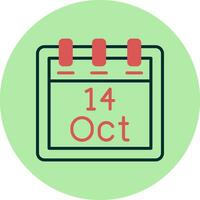 October 14 Vector Icon