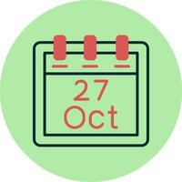 October 27 Vector Icon