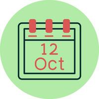 October 12 Vector Icon