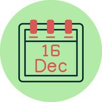 diciembre dieciséis vector icono