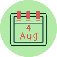 August 4 Vector Icon