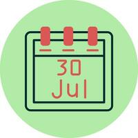 July 30 Vector Icon