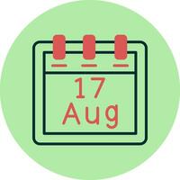 August 17 Vector Icon