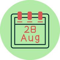 August 28 Vector Icon