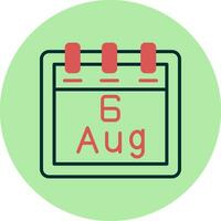 August 6 Vector Icon