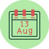 August 13 Vector Icon