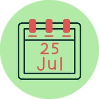 July 25 Vector Icon