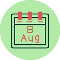 August 8 Vector Icon