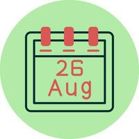 August 26 Vector Icon