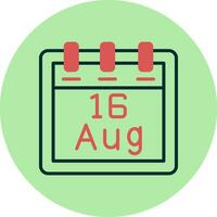 August 16 Vector Icon