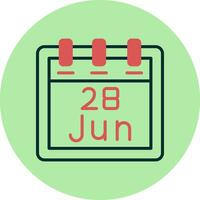 June 28 Vector Icon