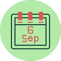 September 6 Vector Icon