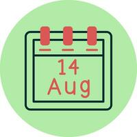 August 14 Vector Icon