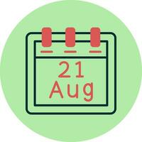 August 21 Vector Icon