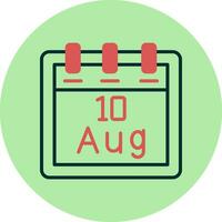 August 10 Vector Icon