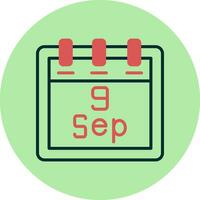 September 9 Vector Icon