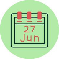 June 27 Vector Icon