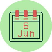 June 6 Vector Icon