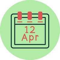 April 12 Vector Icon