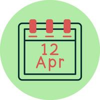 April 12 Vector Icon