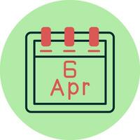 April 6 Vector Icon