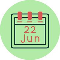 June 22 Vector Icon