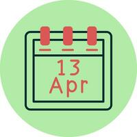 April 13 Vector Icon