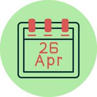 April 26 Vector Icon