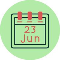 June 23 Vector Icon