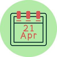 April  21 Vector Icon