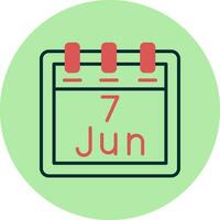 June 7 Vector Icon