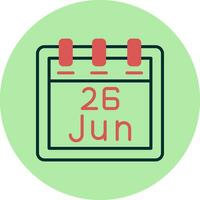 June 26 Vector Icon