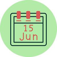 June 15 Vector Icon