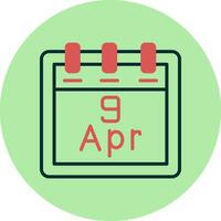 April 9 Vector Icon