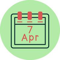 April 7 Vector Icon