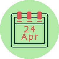 April 24 Vector Icon