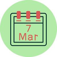 March 7 Vector Icon