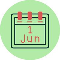 junio 1 vector icono