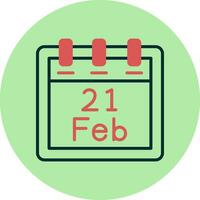 February 21 Vector Icon